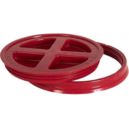 Gamma Seal LID For Bucket, Fits 3.5, 5, 6 & 7 Gallon, RED